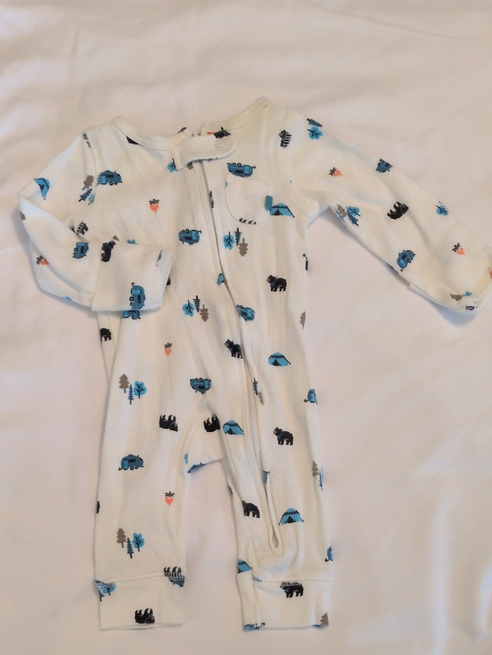 Carter's Newborn Onesie Lot Camping Major Cutie Little Brother - Picture 5 of 9